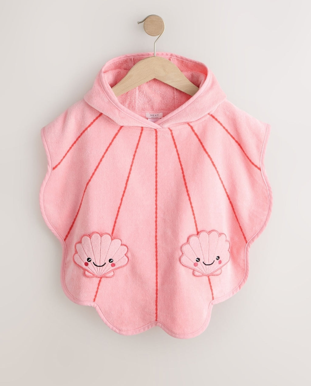 Pink Shell Towelling Poncho