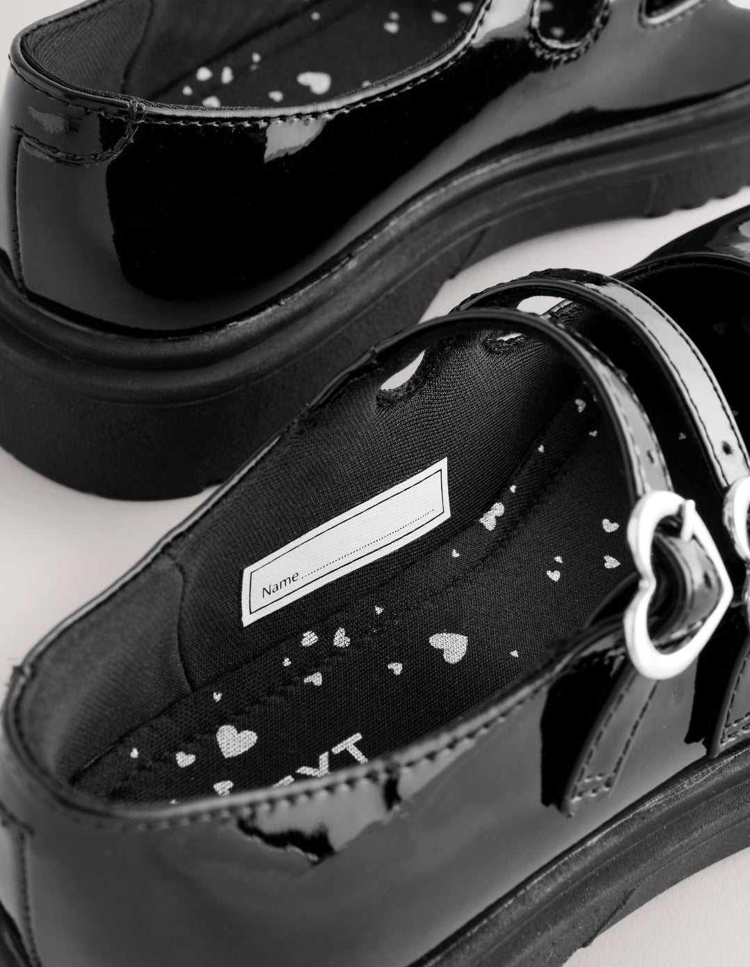 Black Patent School Chunky
Double Buckle Mary Jane Shoes