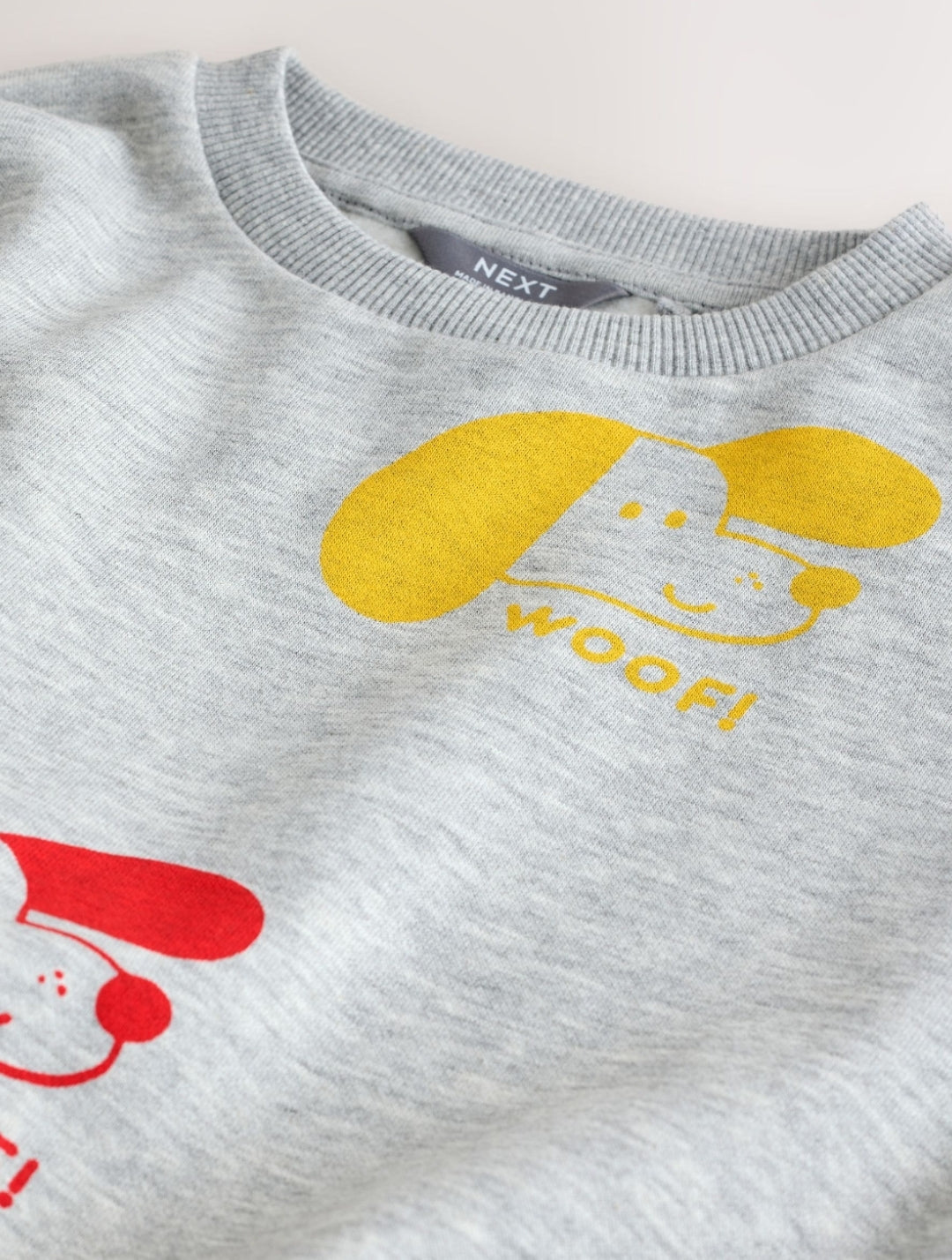 Grey Printed Dogs All Over Printed Crew NeckSweatTop