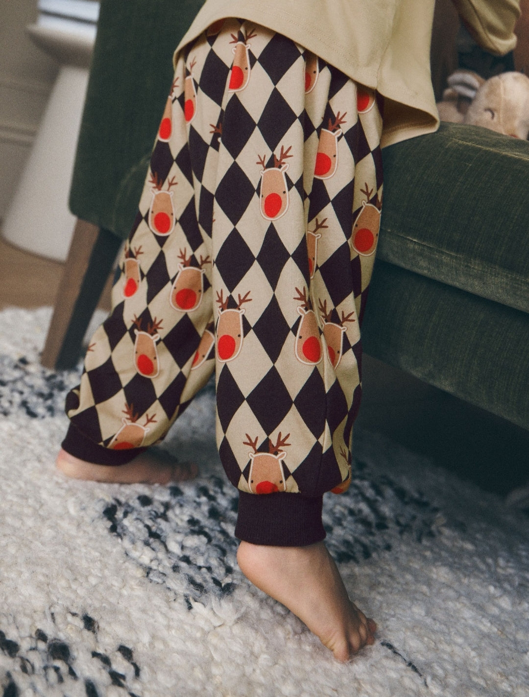 Oatmeal Rudolph Placement Christmas Pyjamas