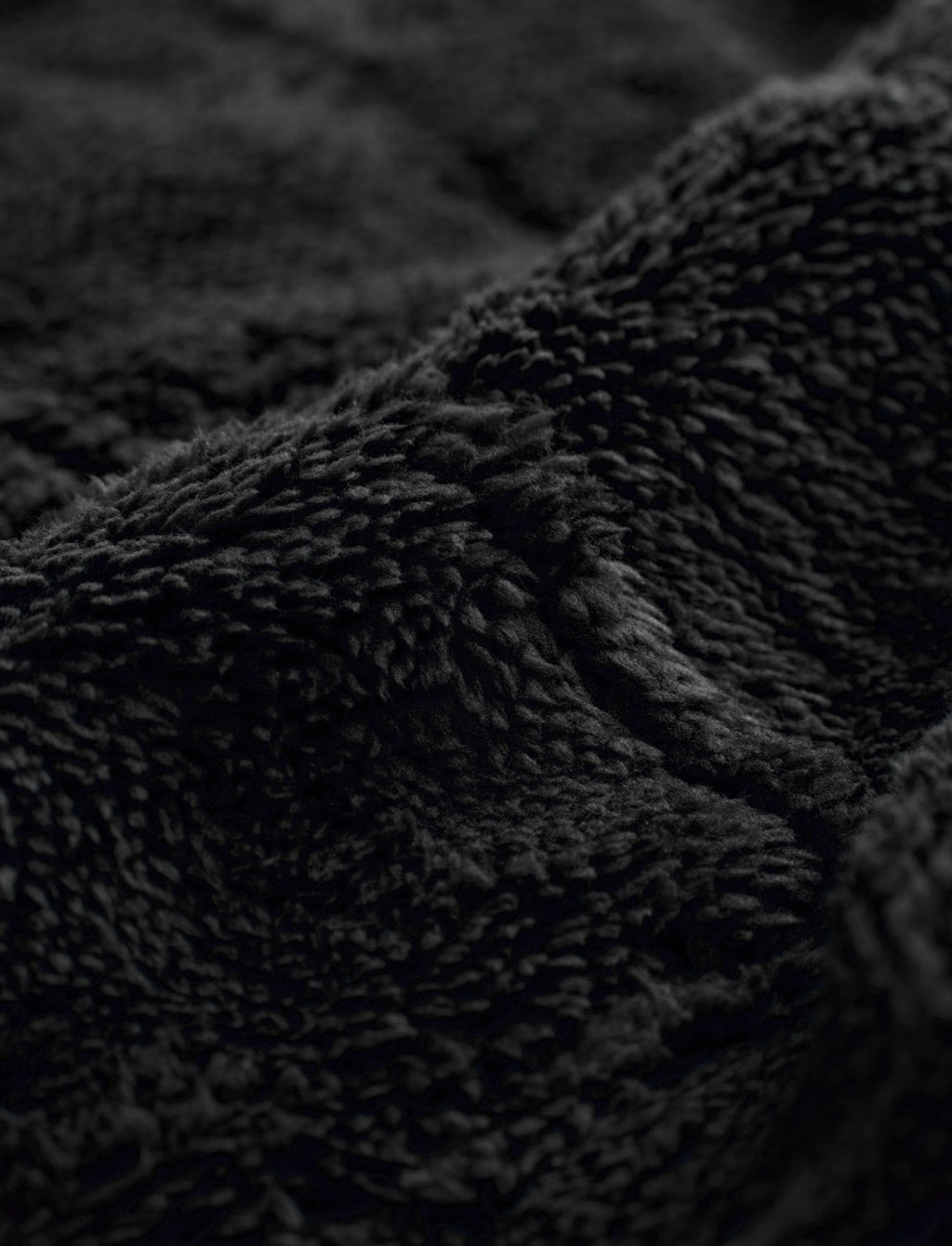 Black Long Fleece Robe
