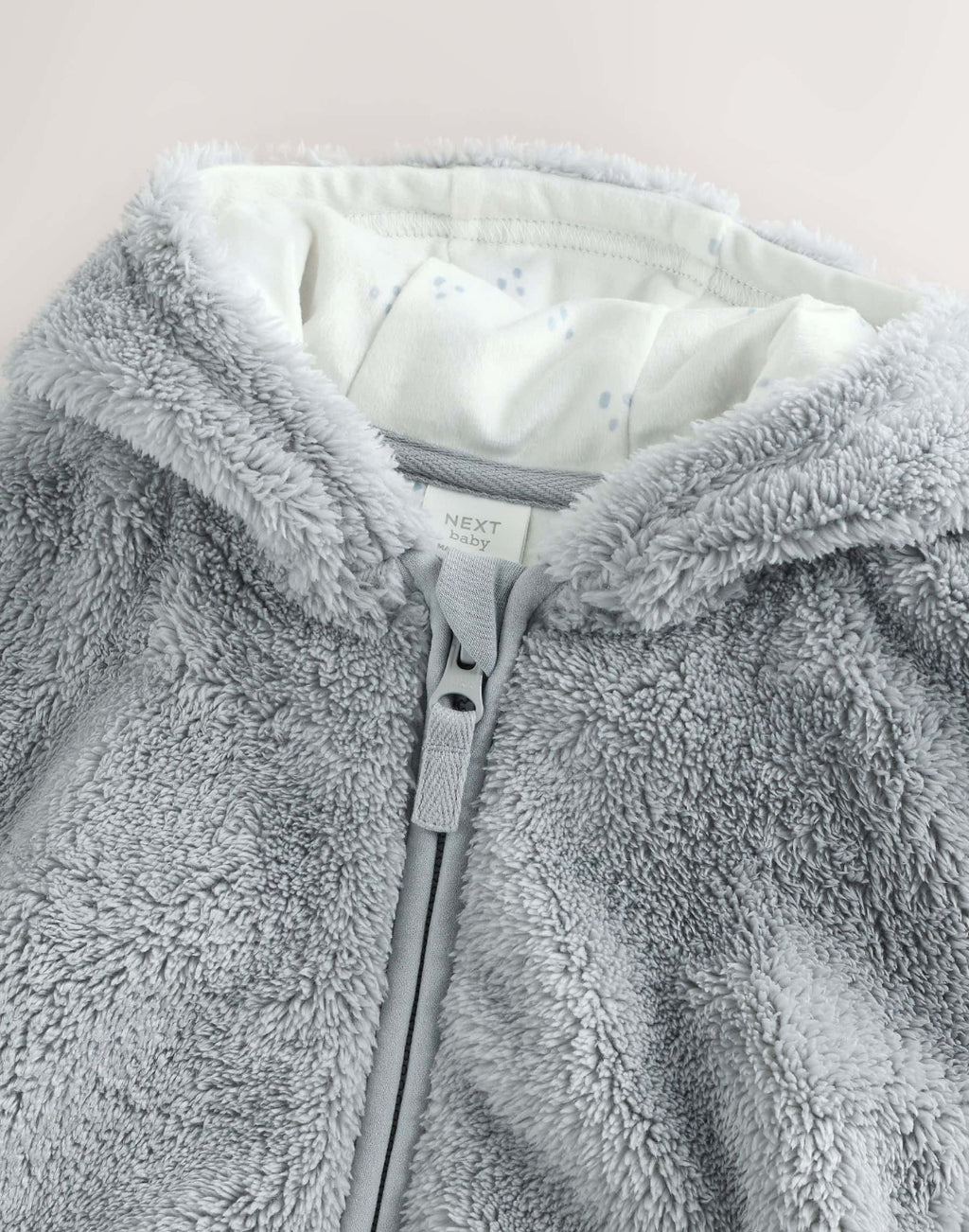 Grey Fleece Baby Zip Jacket