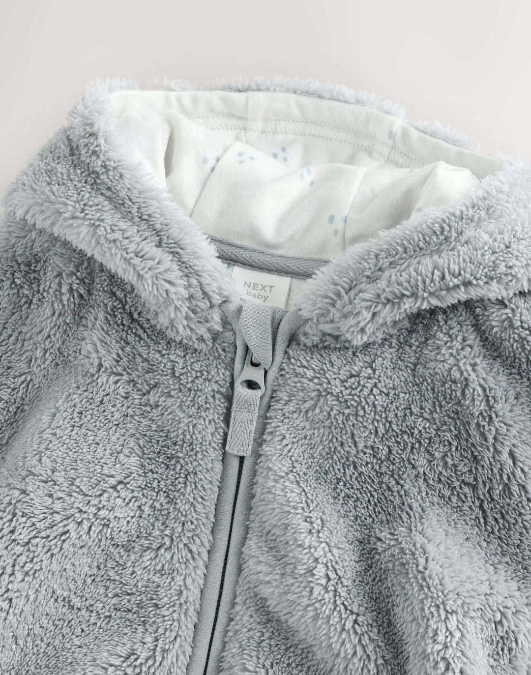 Grey Fleece Baby Zip Jacket