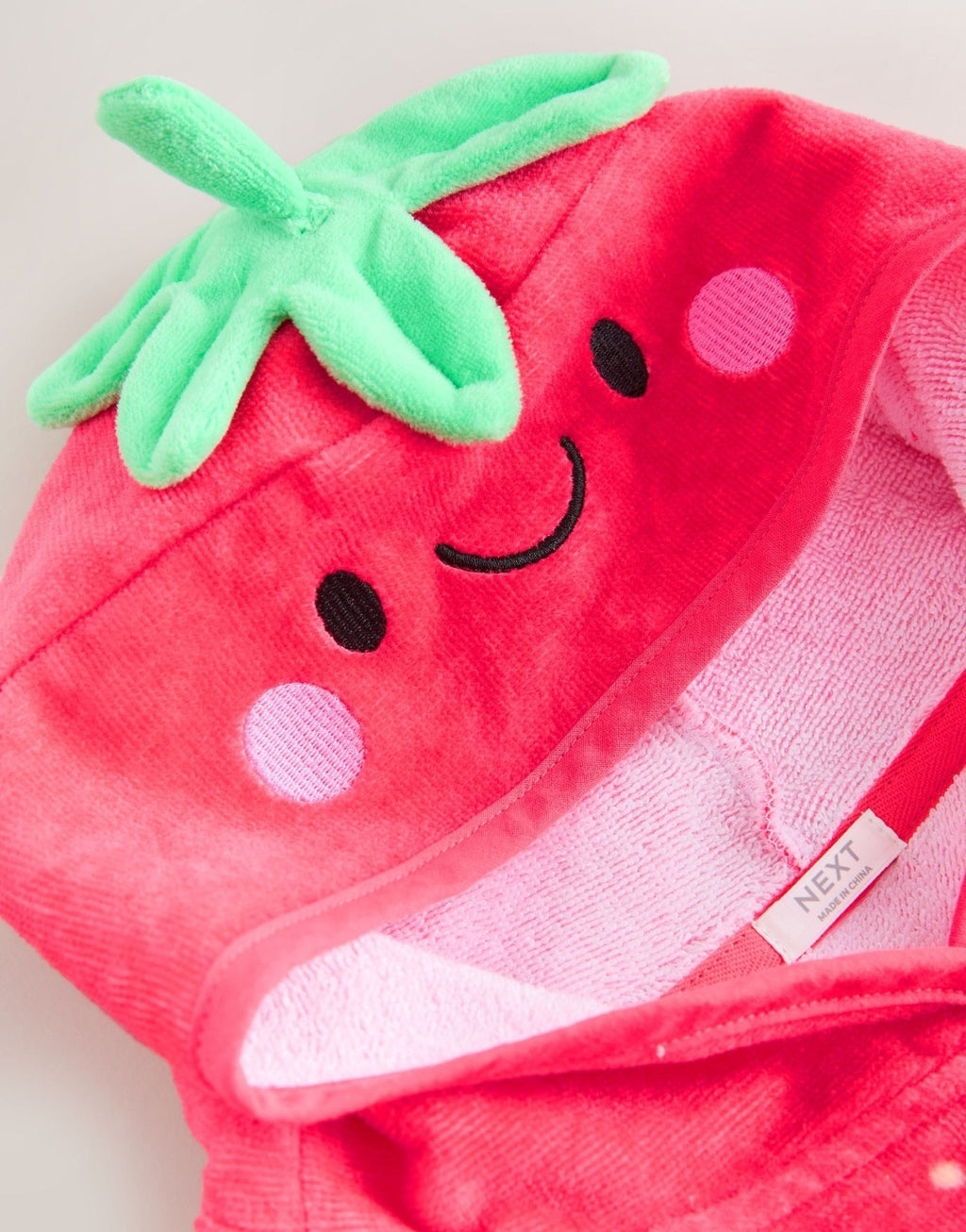 Red Strawberry Towelling Poncho
