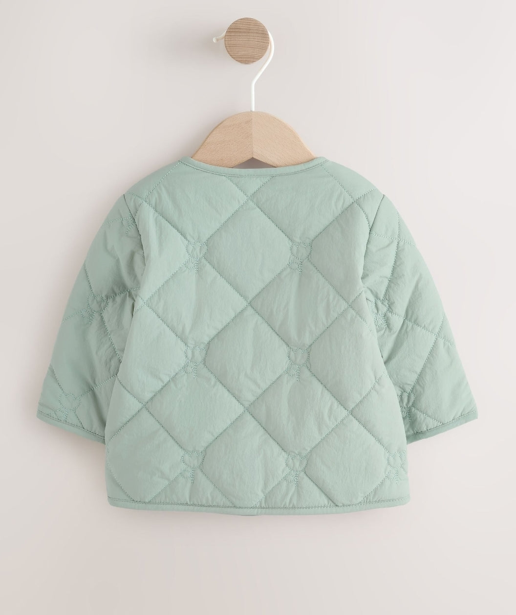Sage Green Tulip Quilted Nylon
Baby Jacket