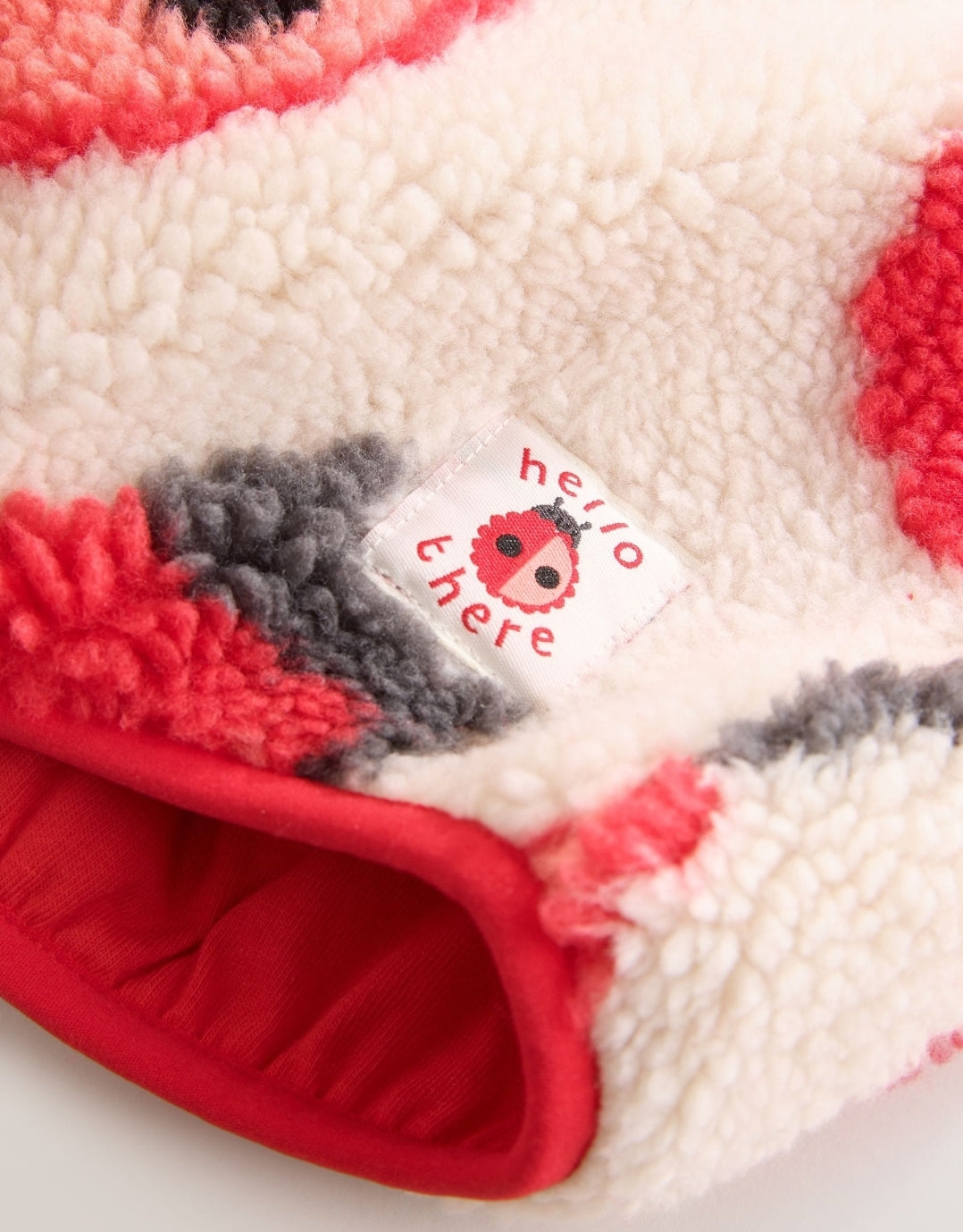 Cream Ladybird Hooded Zip UpFleece