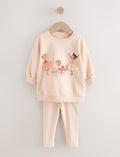 Pink Ballerinas Sweatshirt and Leggings Set