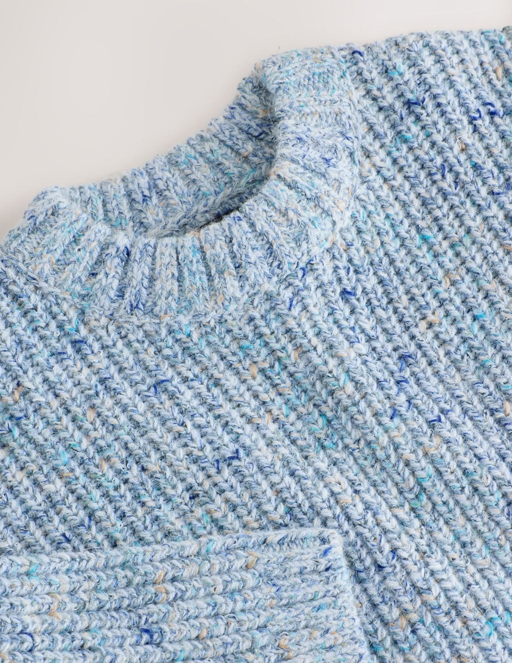 Blue Twist Knitted Crew Neck
Jumper
