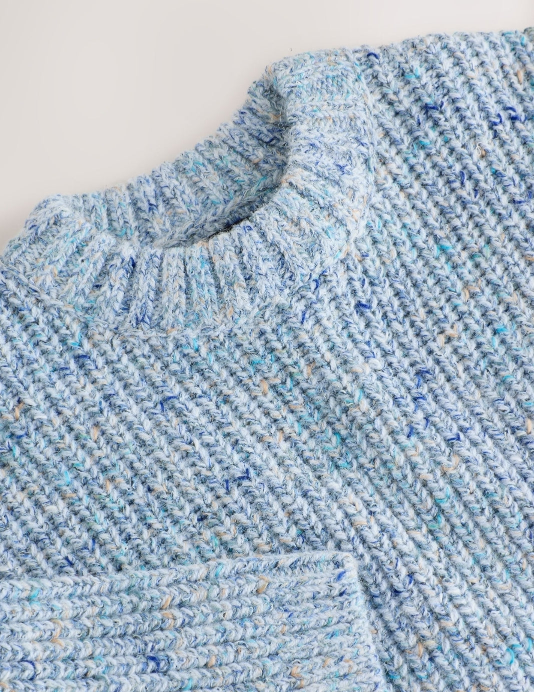 Blue Twist Knitted Crew Neck
Jumper