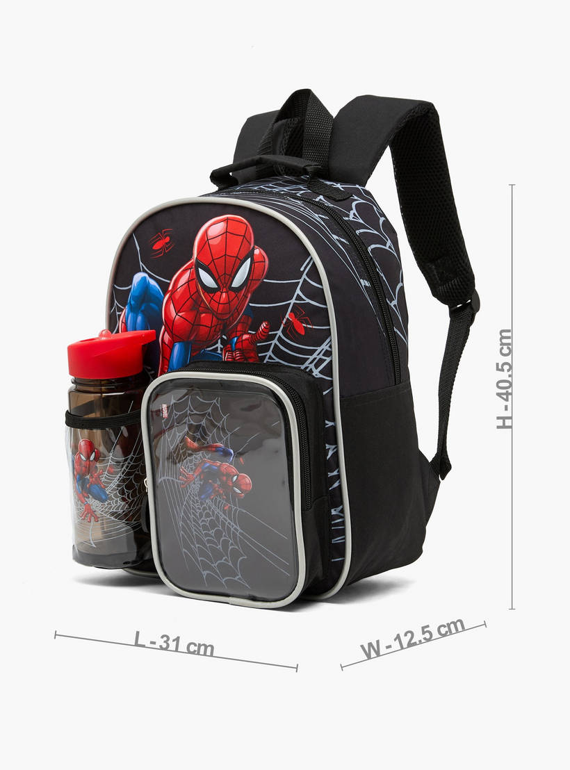 Spiderman Print 3-Piece School Backpack Set for Boys 14 inches