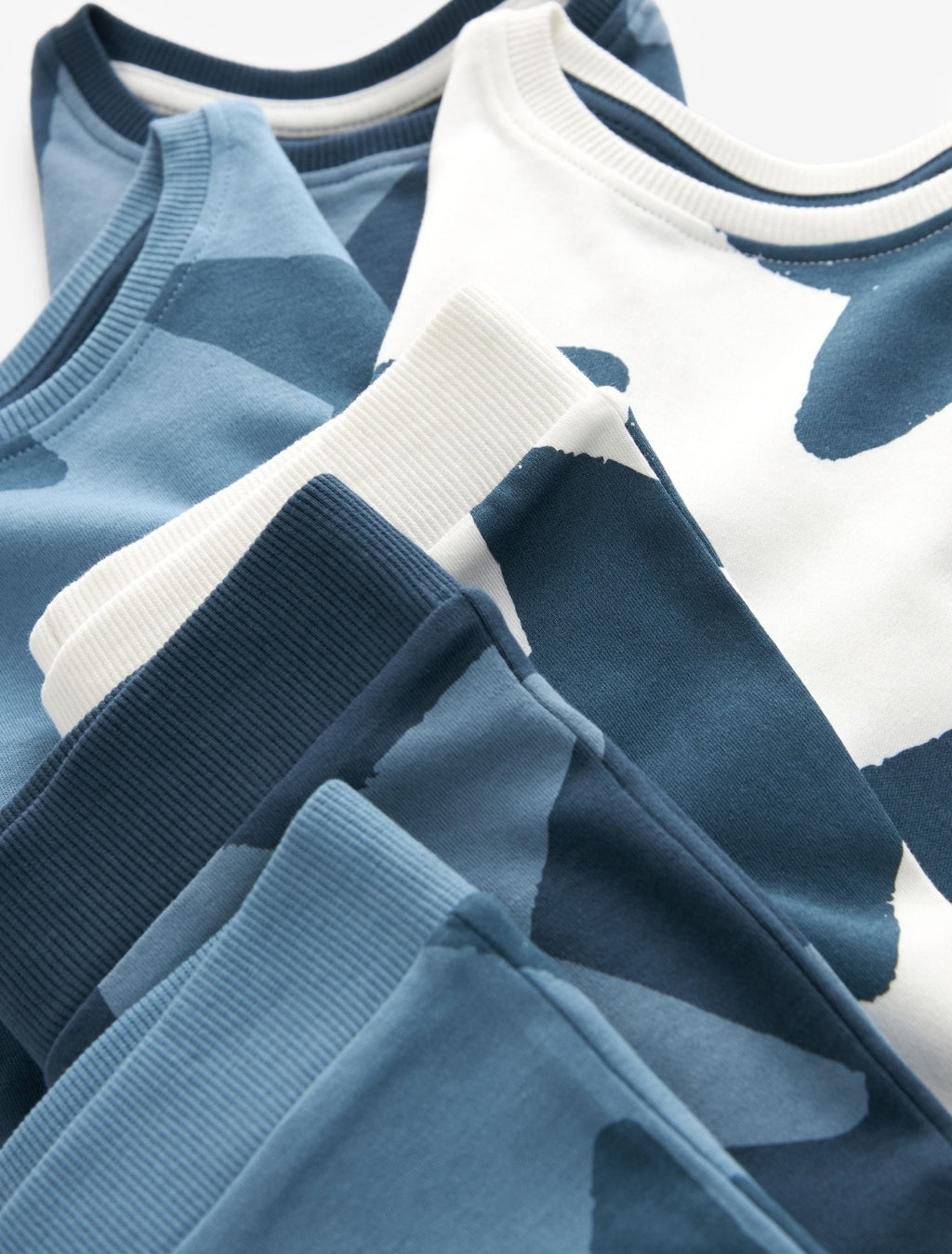 Blue/Navy Snuggle Pyjamas Set 3 Pack