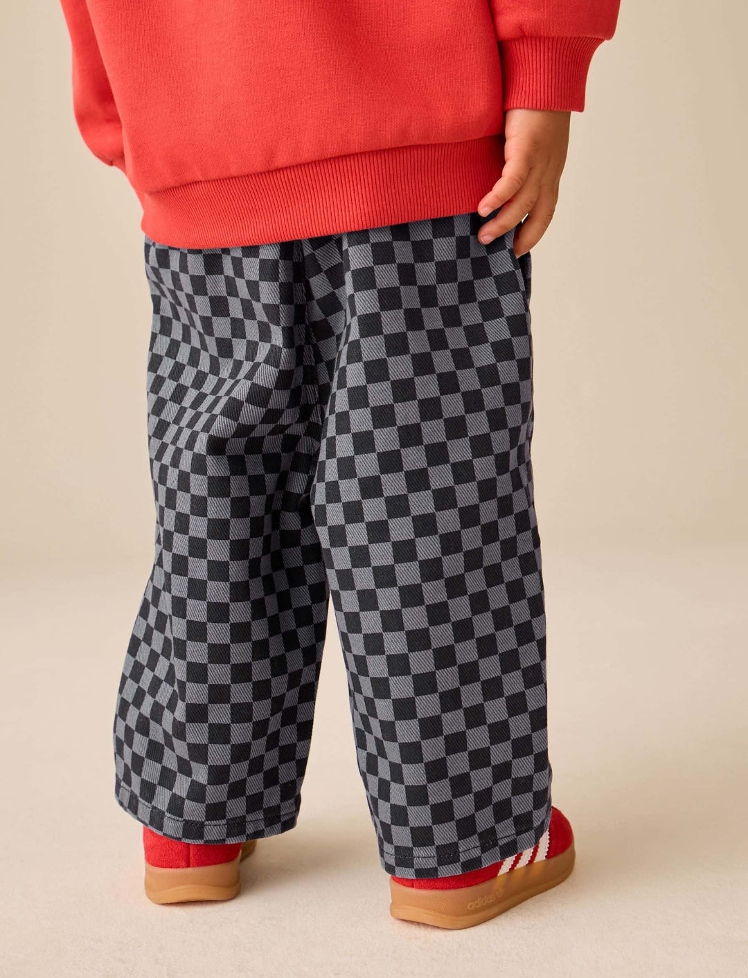 Black/Grey Checkerboard Wide Barrel
Jeans