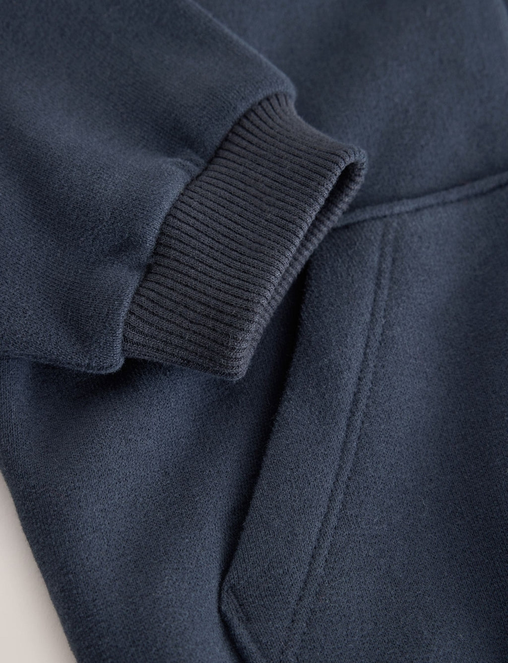 Navy Soft Touch Zip Up Hoodie