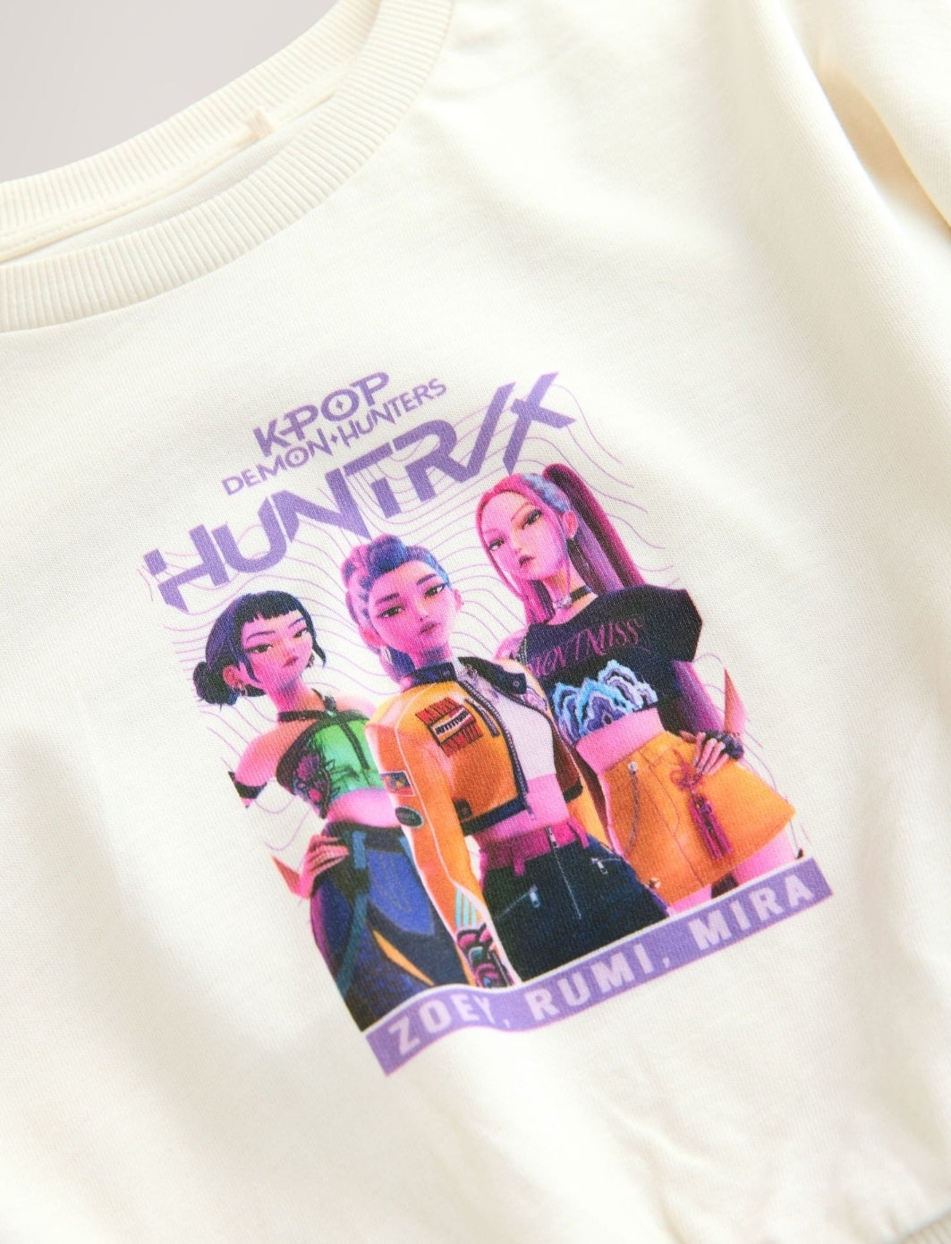 Ecru KPOP Demon Hunters Long Sleeve Sweat Top