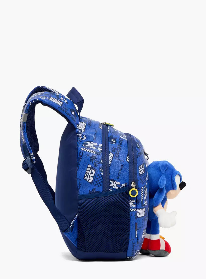 SEGA Sonic the Hedgehog Printed Backpack 14 inches