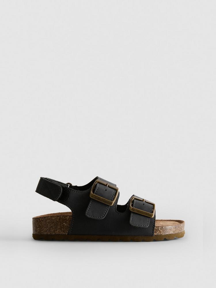 Double Buckle Strap Slingback Sandals