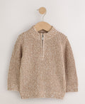 Beige Zip Neck Knitted Cable
Jumper