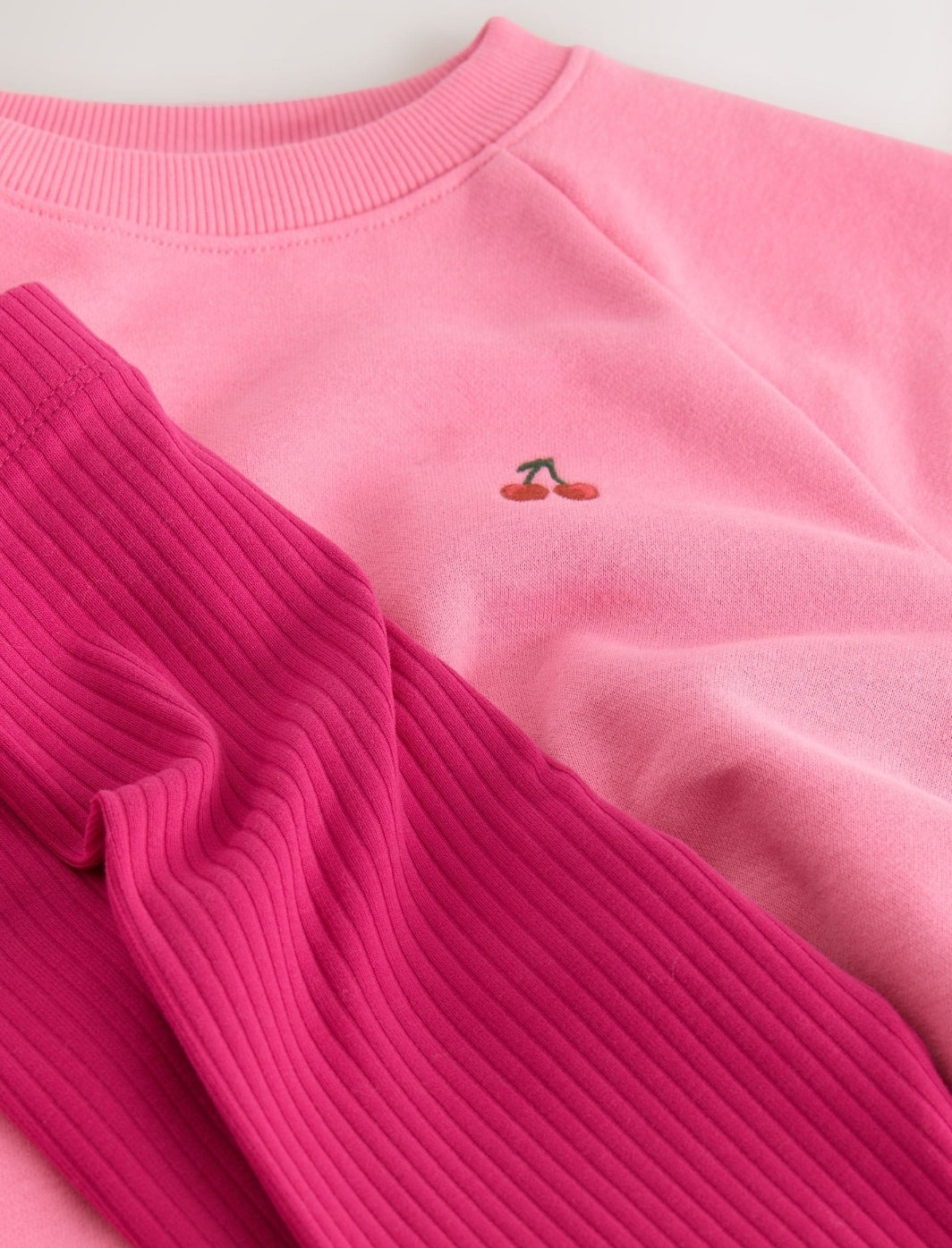 Bright Pink Sweatshirt and Leggings Set