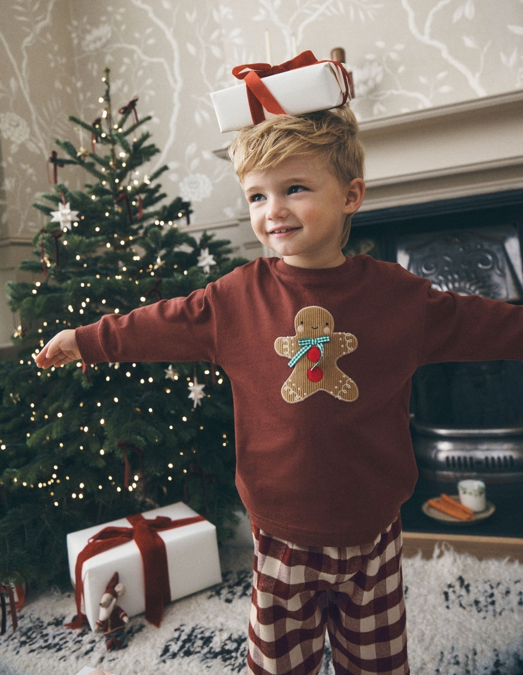Gingerbread Check Christmas Pyjamas