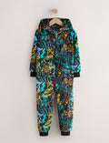 Multi Bright Grafitti Fleece All-In-One
