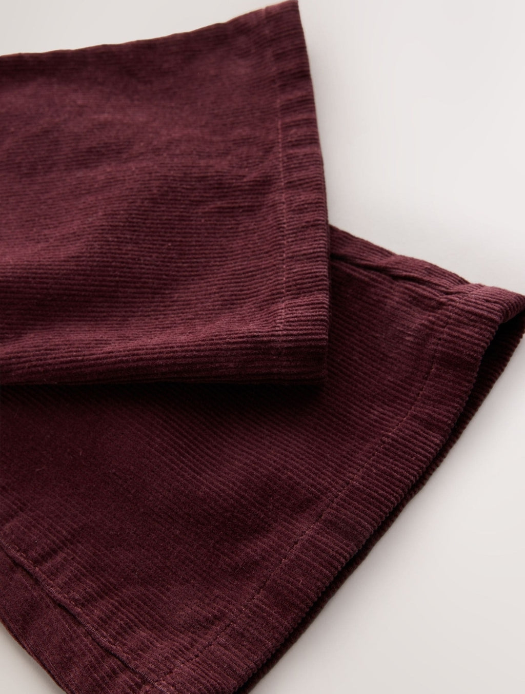 Berry Red Cord Flared Jeans
