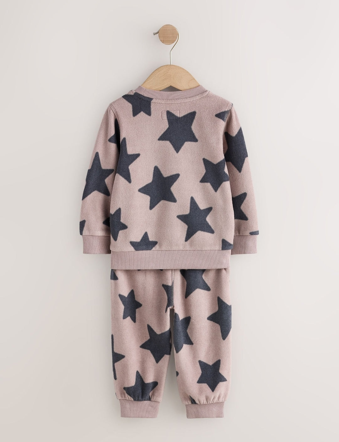 Black/Nude Cosy Fleece Pyjamas 2 Pack