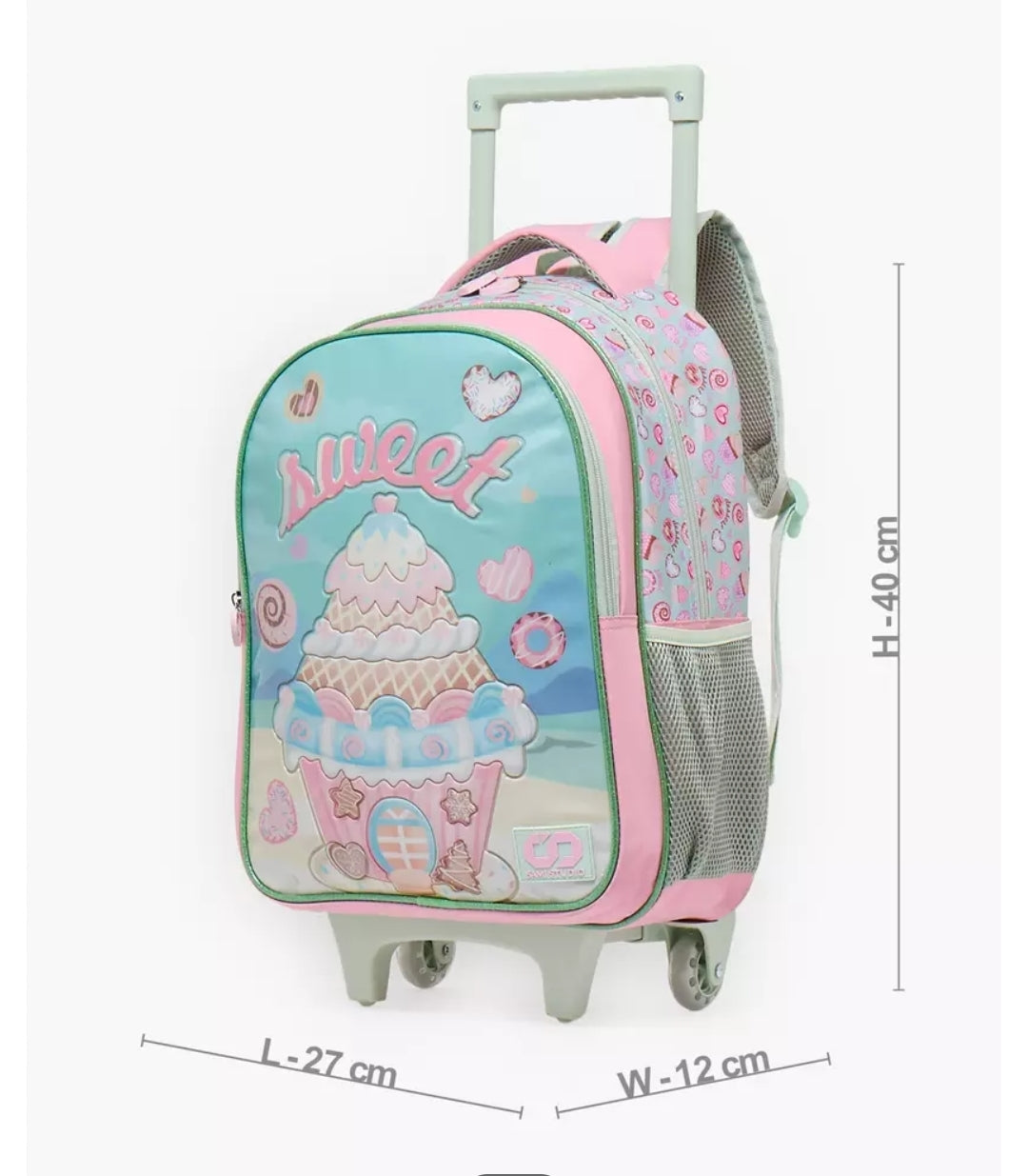 Printed 5-Piece School Trolley Bag Set  16 inches