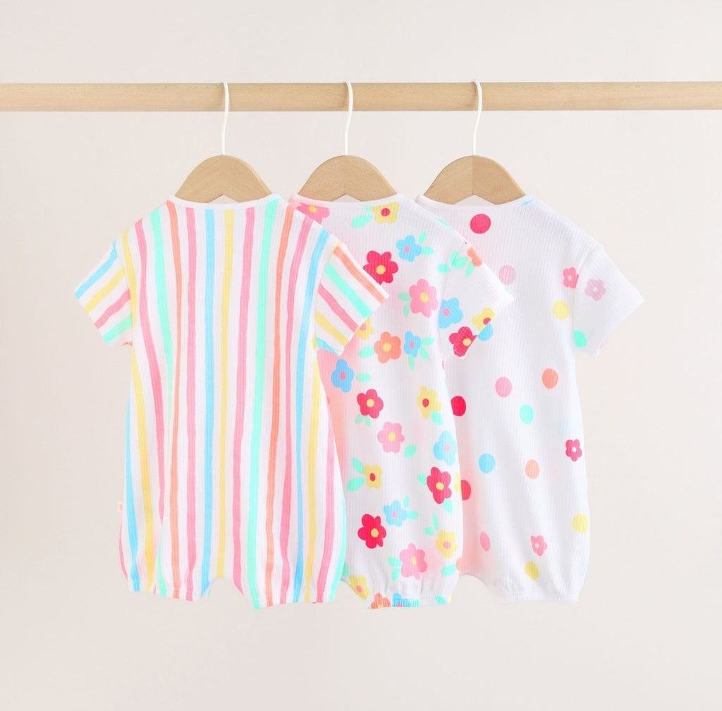 Multi Bright All-Over Printed Jersey
Baby Rompers 3 Pack