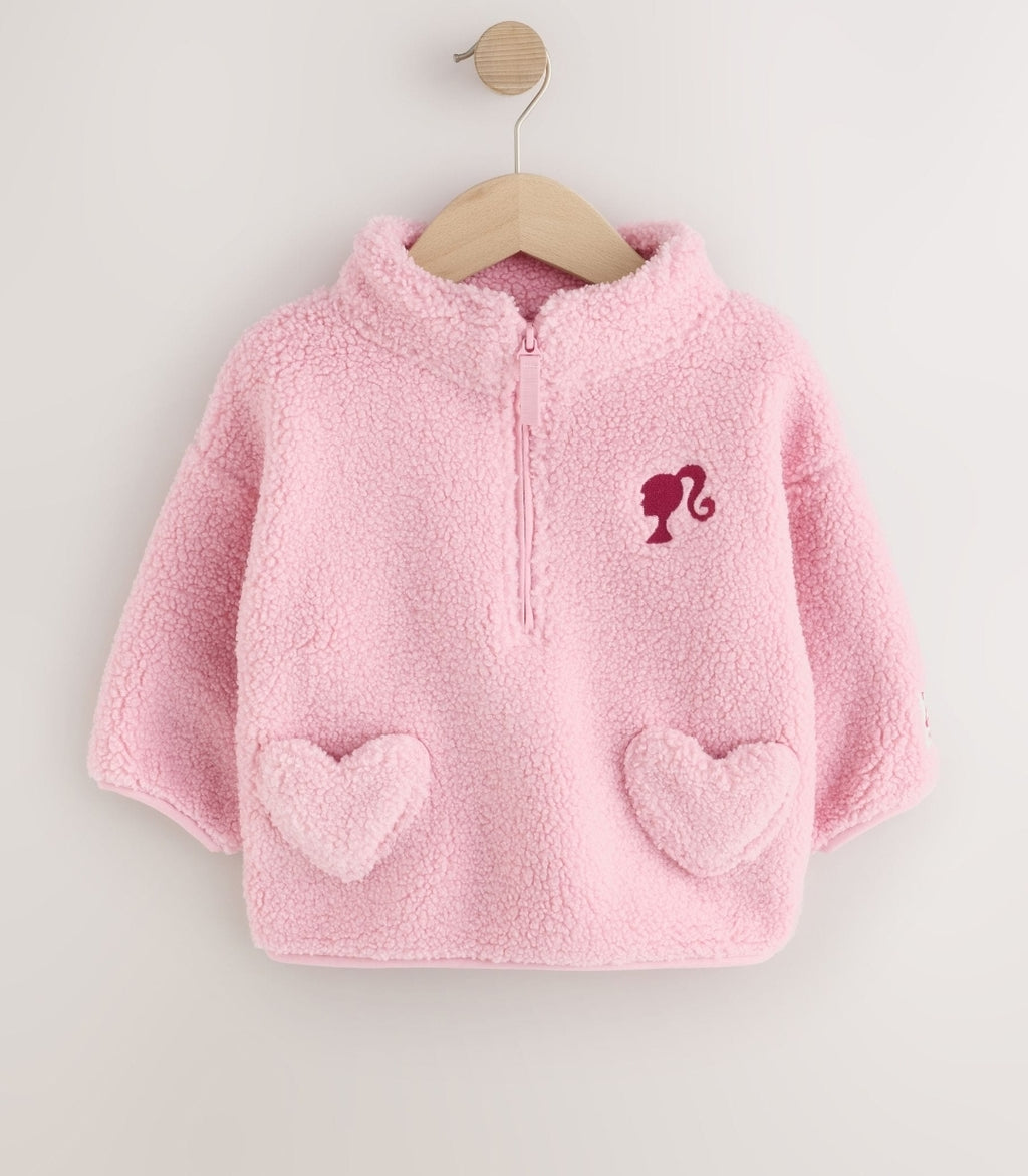Pink Barbie Half Zip Fleece