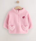 Pink Barbie Half Zip Fleece