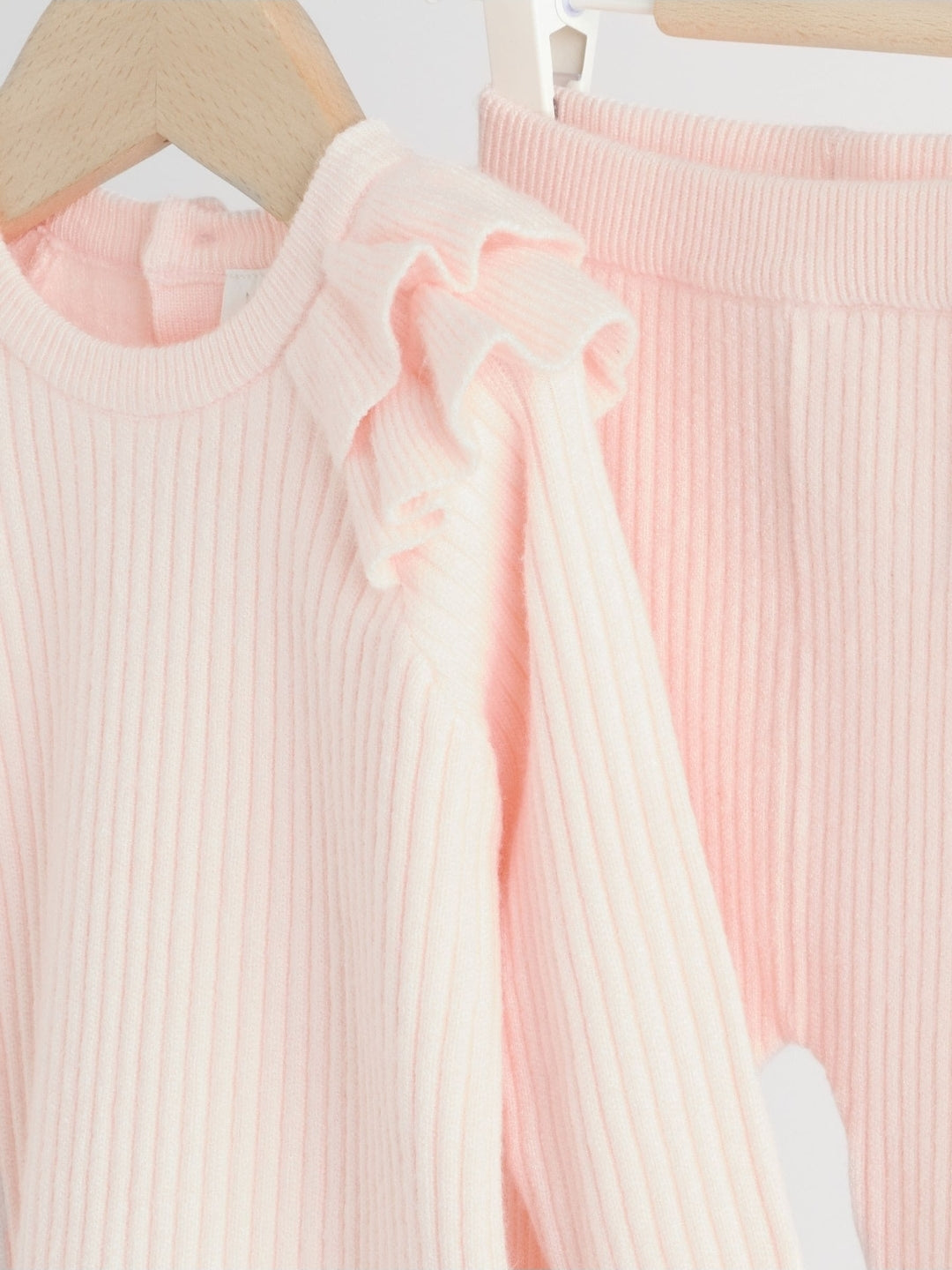 Light Pink Baby Knitted Jumper and Leggings Set 2 Piece