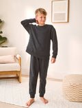 Black Single Cosy Fleece Pyjamas