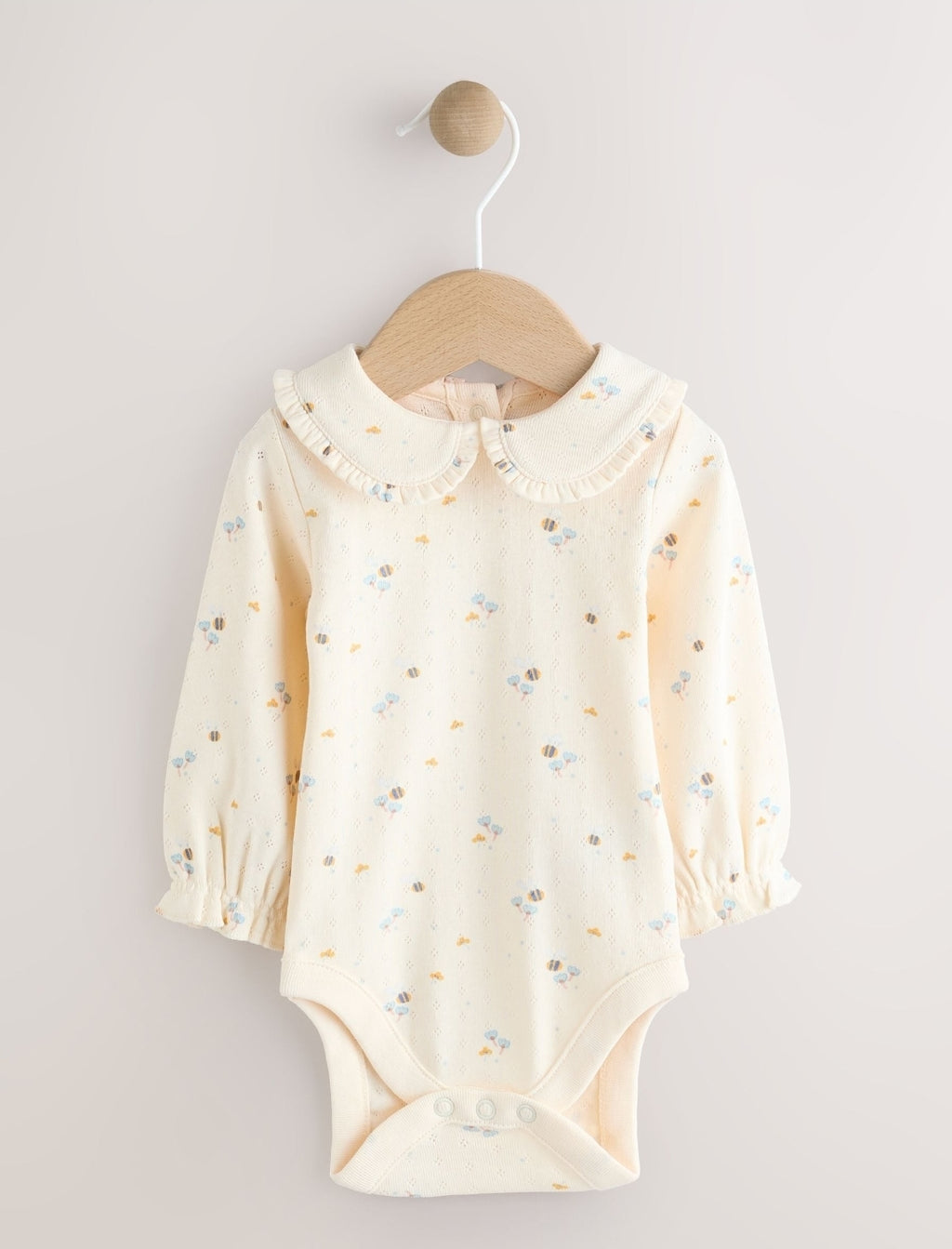 Blue Character Baby Cord Pinafore Long Sleeve Bodysuit & Tights Set