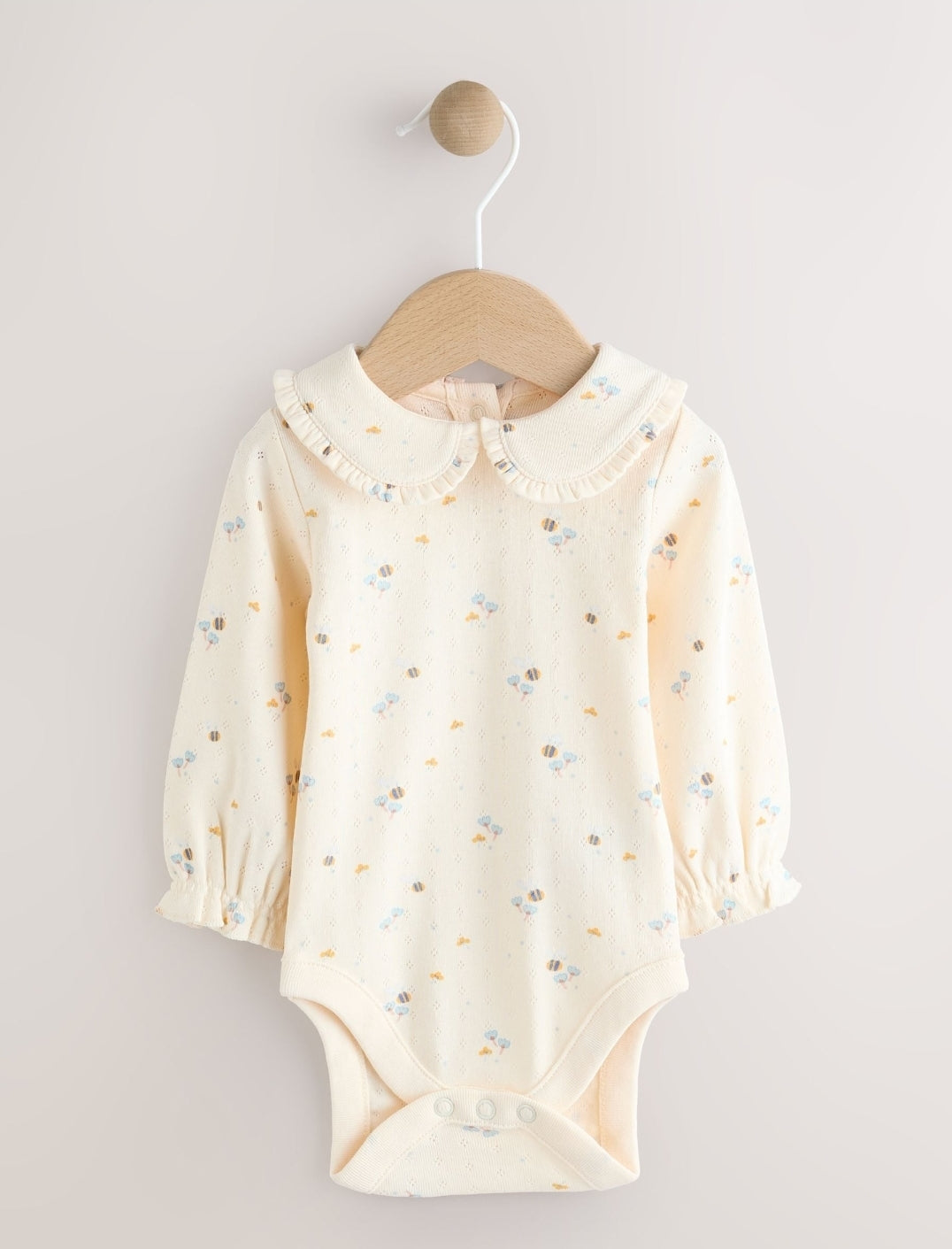 Blue Character Baby Cord Pinafore Long Sleeve Bodysuit & Tights Set