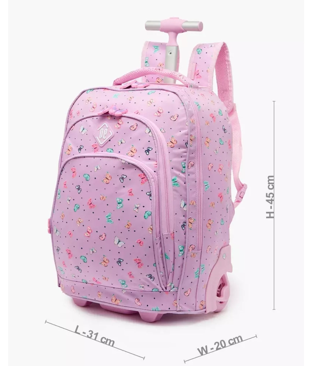 New Expressions Printed 3-Piece Trolley Backpack Set  18 inches