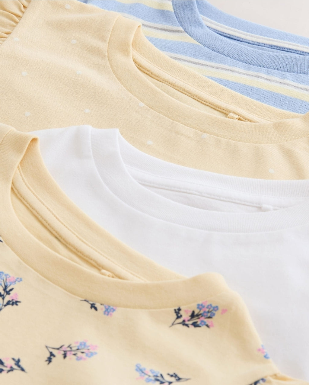 Yellow Ditsy Frill Sleeve T-Shirt 4
Pack