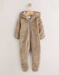 Brown Fleece Hooded Baby
Pramsuit
