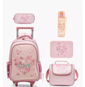 Juniors Floral Print 5-Piece School Trolley Bag Set16 inches