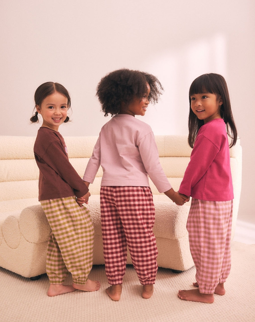 Pink/Green Woven Jogger Pyjamas 3 Pack