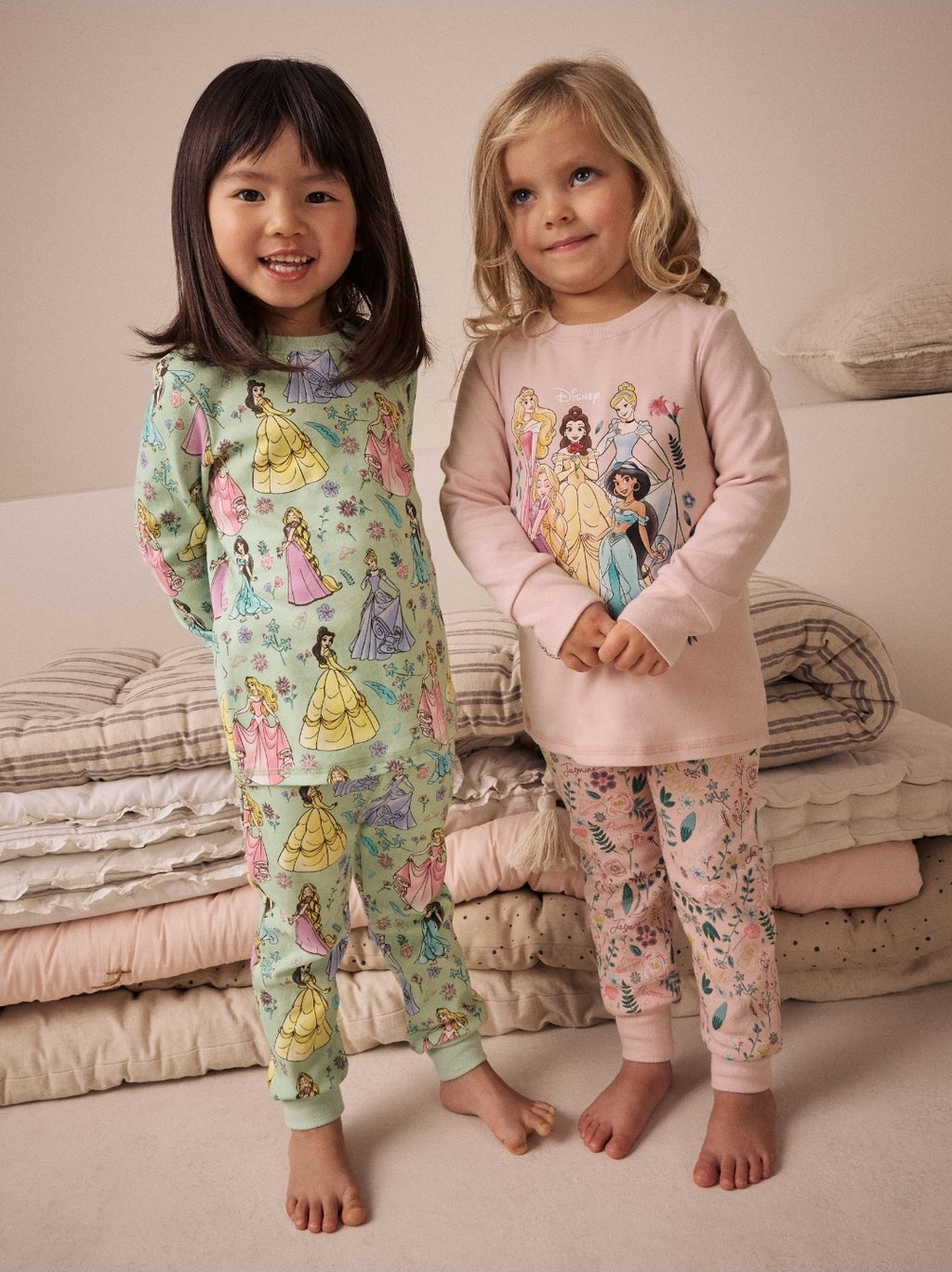 Pink 100% Cotton Disney Princess Long Sleeve Snuggle Pyjamas 2