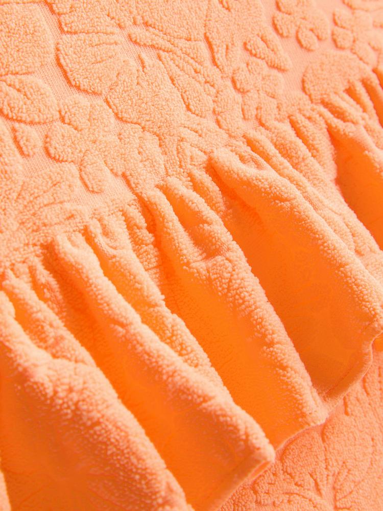 Textured Ruffle Swimsuit