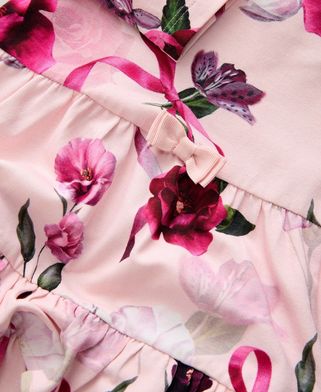 Baker by Ted Baker Pink Ruffle
Hem Floral Jersey Dress