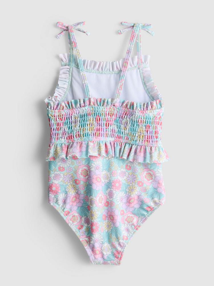 Floral Shirred Ruffle