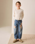 Patchwork Embroidered Straight Leg Jeans