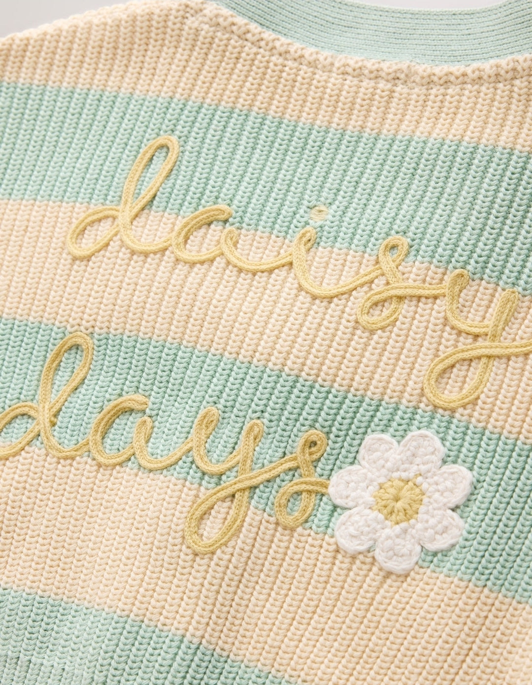 Blue and Ecru Daisy Days V-Neck Cardigan