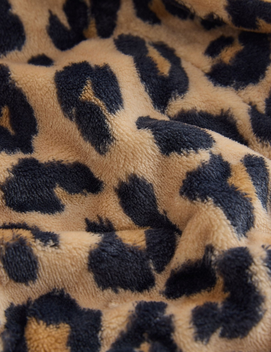 Leopard Print Fleece Dressing Gown