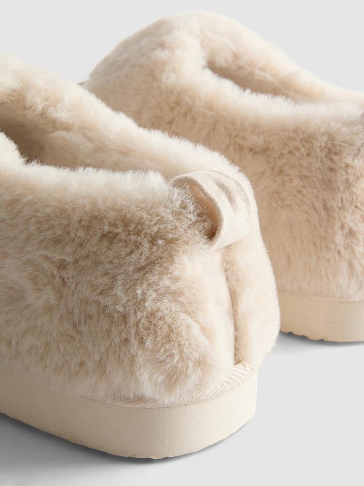 Primark Faux Fur Trim Mule Slippers