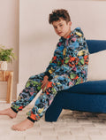 Multi Bright Gamer Fleece All-In-One