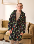 Black Minecraft Fleece Robe