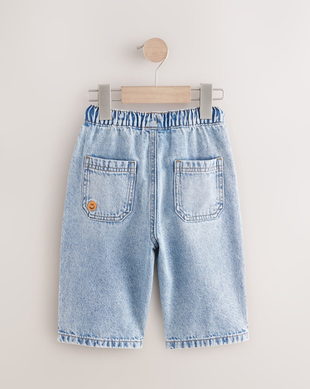 Blue All Over Embroidered Wide Fit Jeans